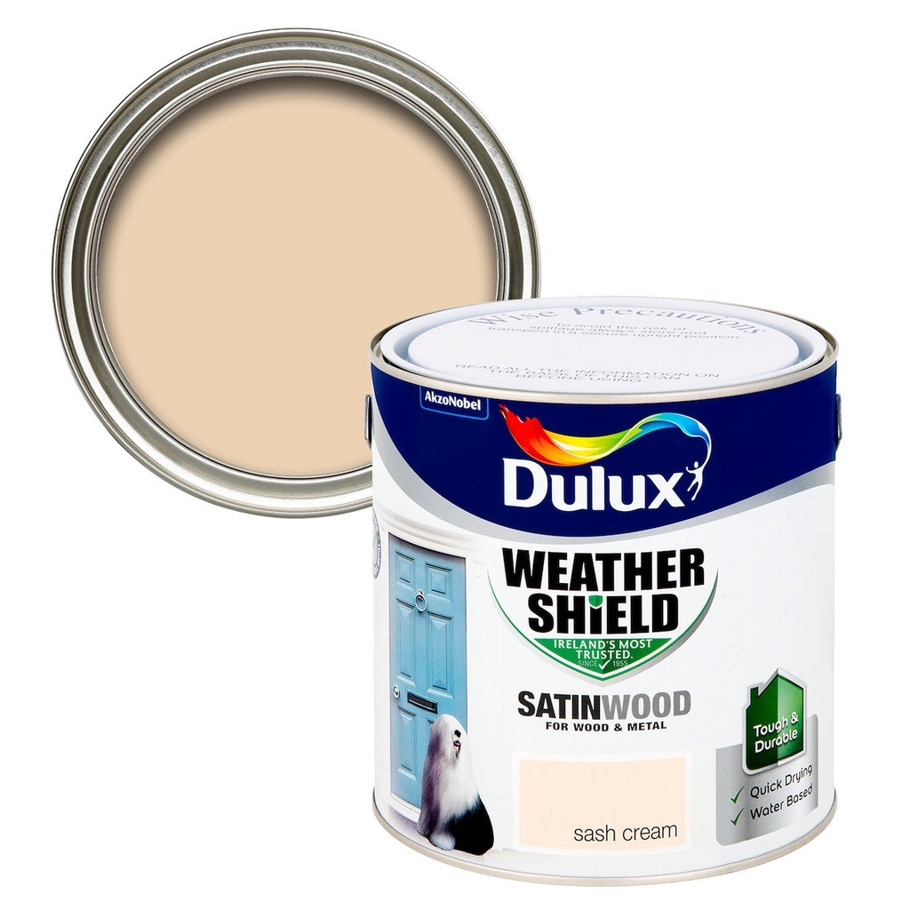 Dulux Weathershield Exterior Satin Sash Cream 2.5L