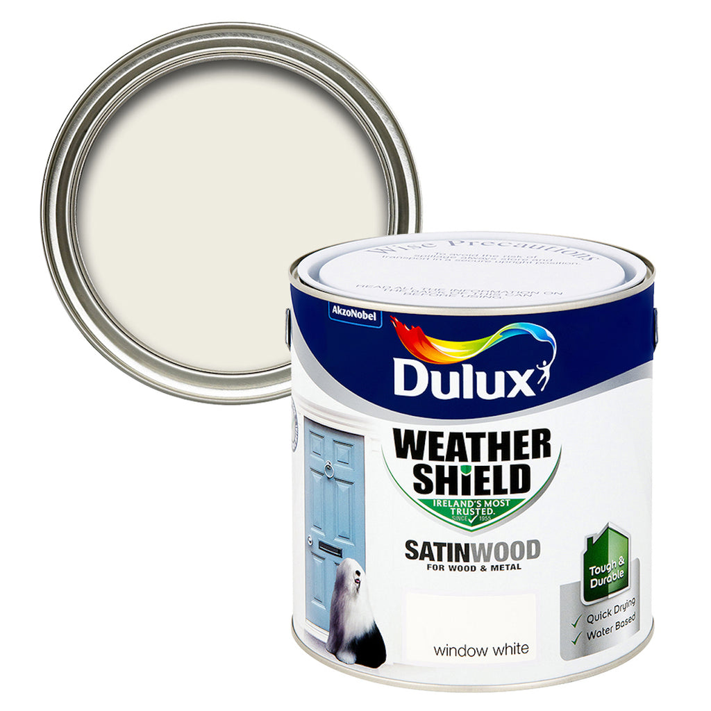 Dulux Weathershield Exterior Satin Window White 2.5L
