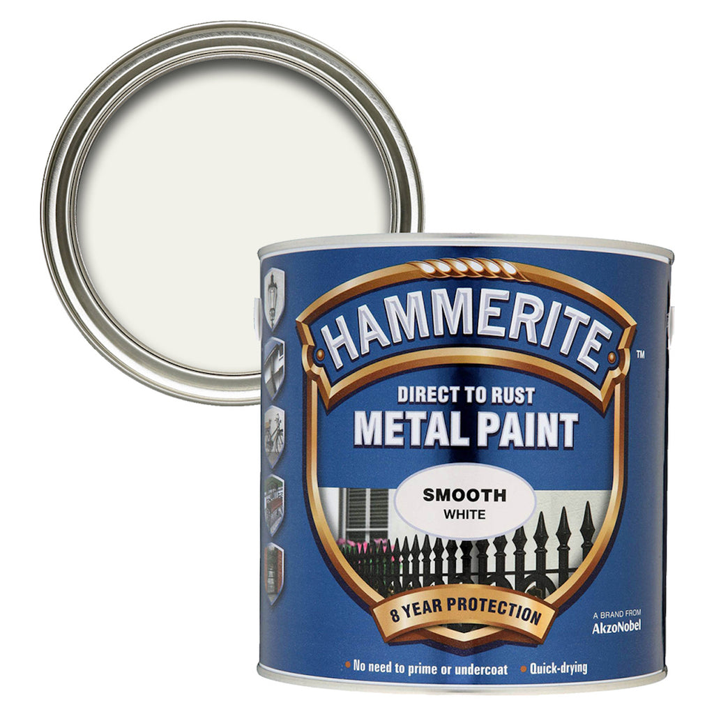 hammerite Metal Paint Smooth White 2.5L