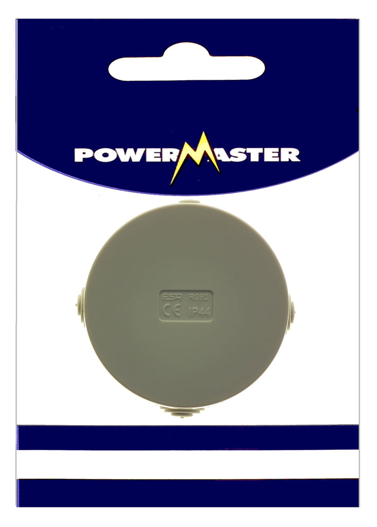Powermaster 80mm Round outdoor junction box