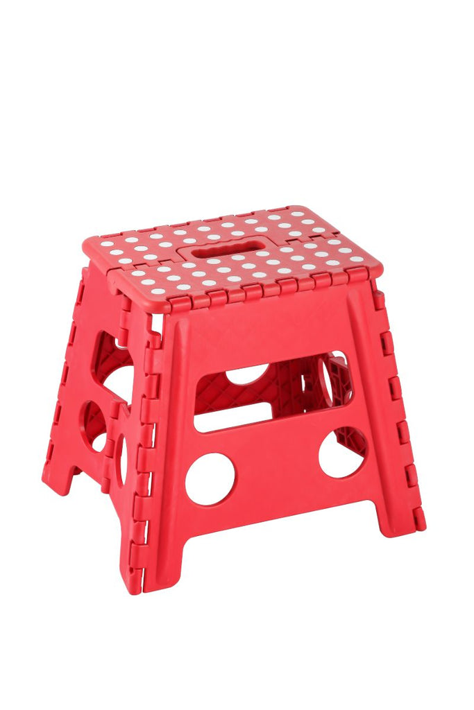 RED LARGE FOLDABLE STEP STOOL