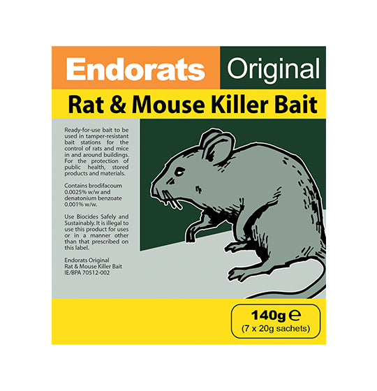 ENDORATS ORIG RAT & MOUSE BAIT 140G